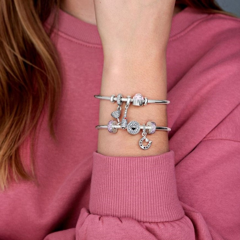 Bracciali Rigidi In Bambù Impilabili Per Donna – Perline Acriliche Colorate E Dettagli Oro, Elasticizzati, Fatti A Mano