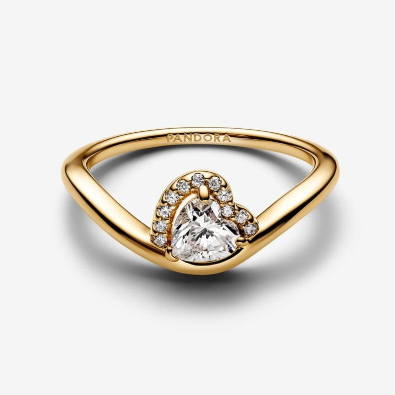 Anello Onda con Cuore Luminoso