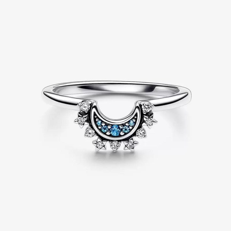 Anello Luna Pietre Blu