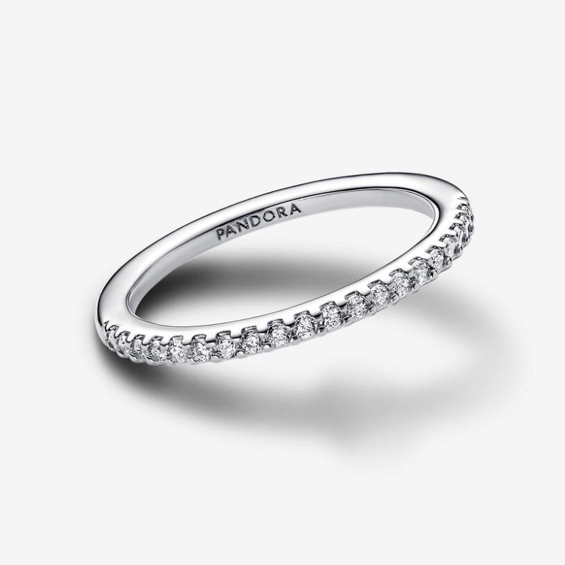 Anello Pavè Fascia Sottile