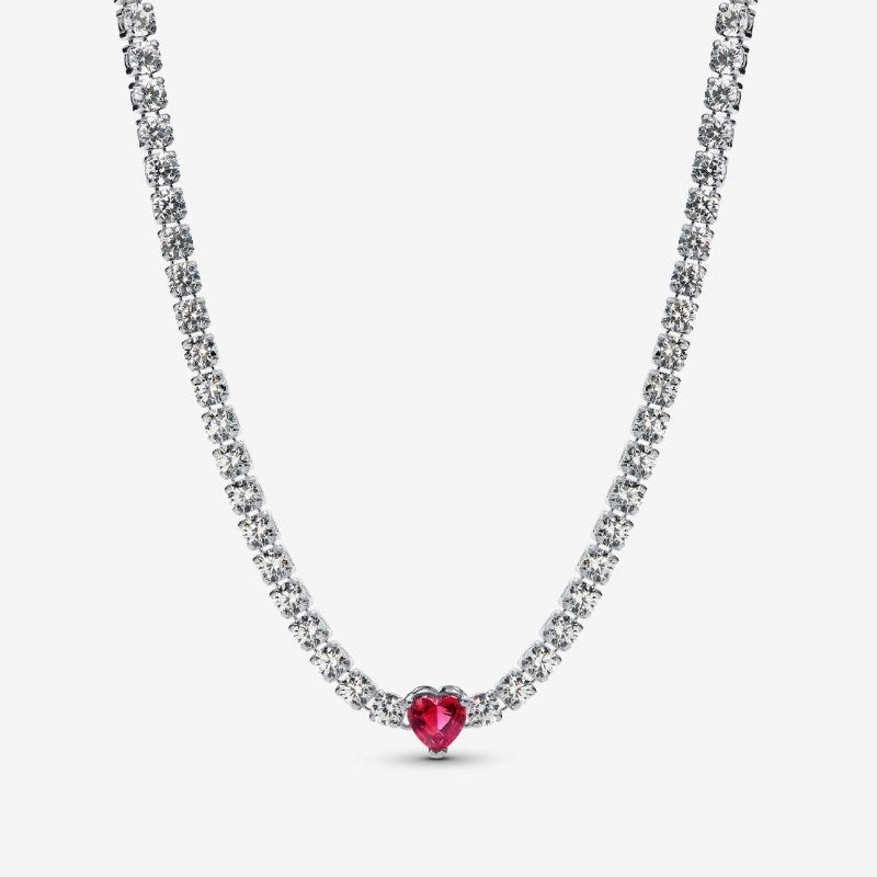 Collana Choker Cuore Rosso