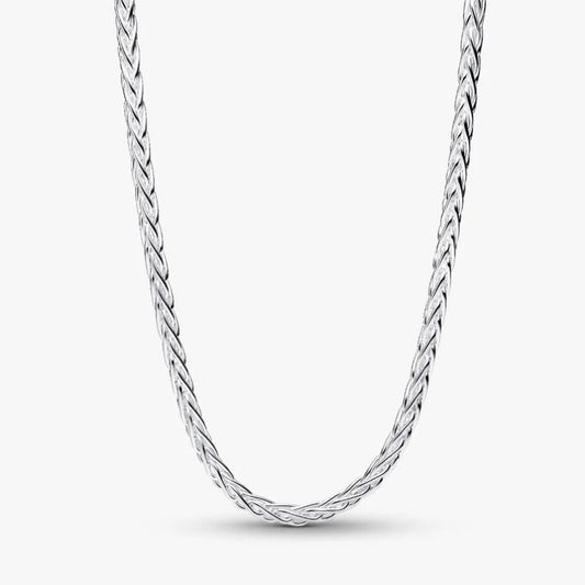 Collana Maglia Coda di Volpe con Chiusura Pavè