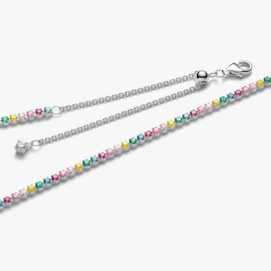 Collana Tennis Multicolore