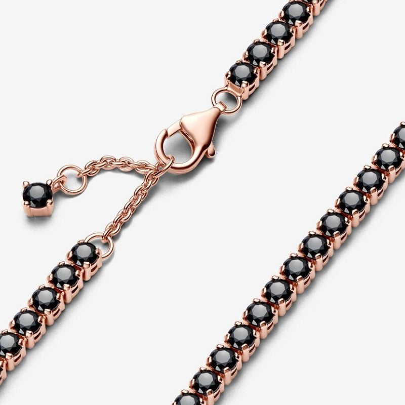 Bracciale Tennis con Pietre Nere