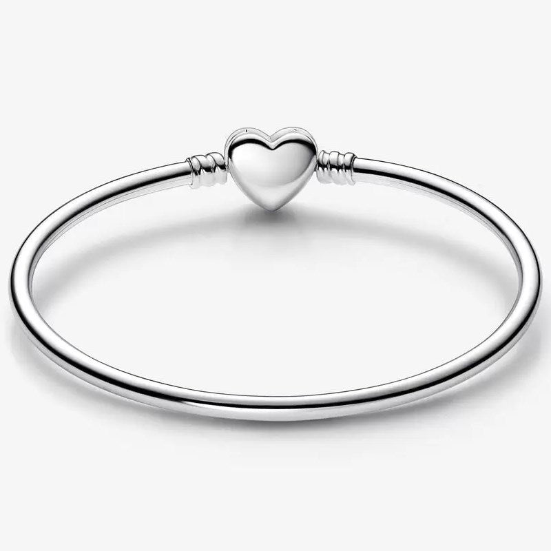 Bracciale Rigido con Chiusura a Cuore e Farfalla
