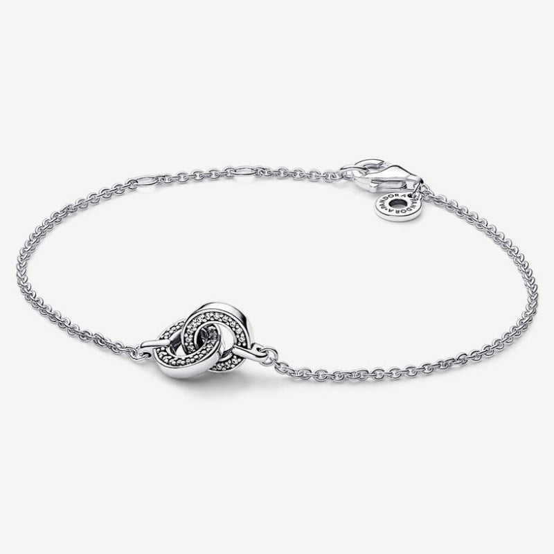 Bracciale Cerchi Intrecciati Pavè