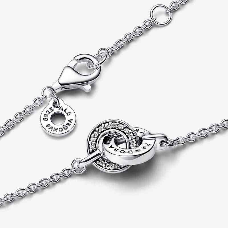 Bracciale Cerchi Intrecciati Pavè