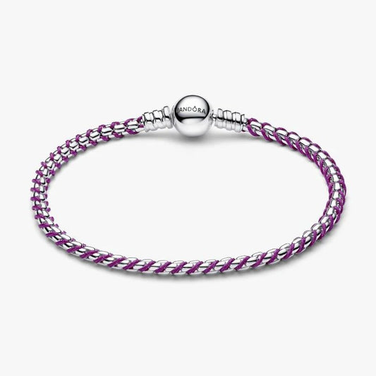 Bracciale Intreccio Tessuto Viola