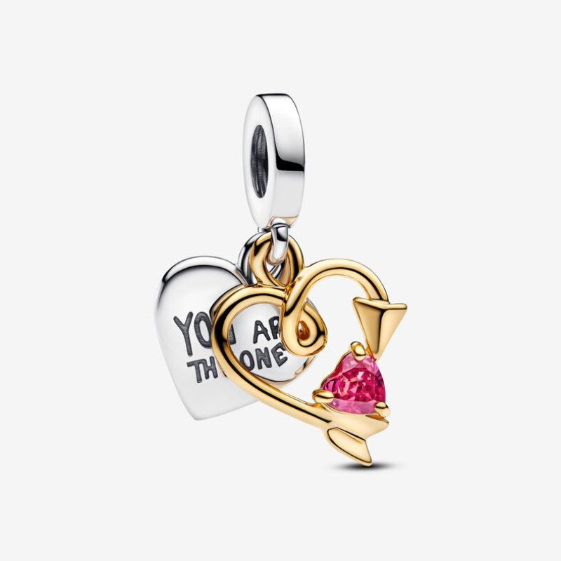 Charm Pendente Cuore con Freccia da incidere