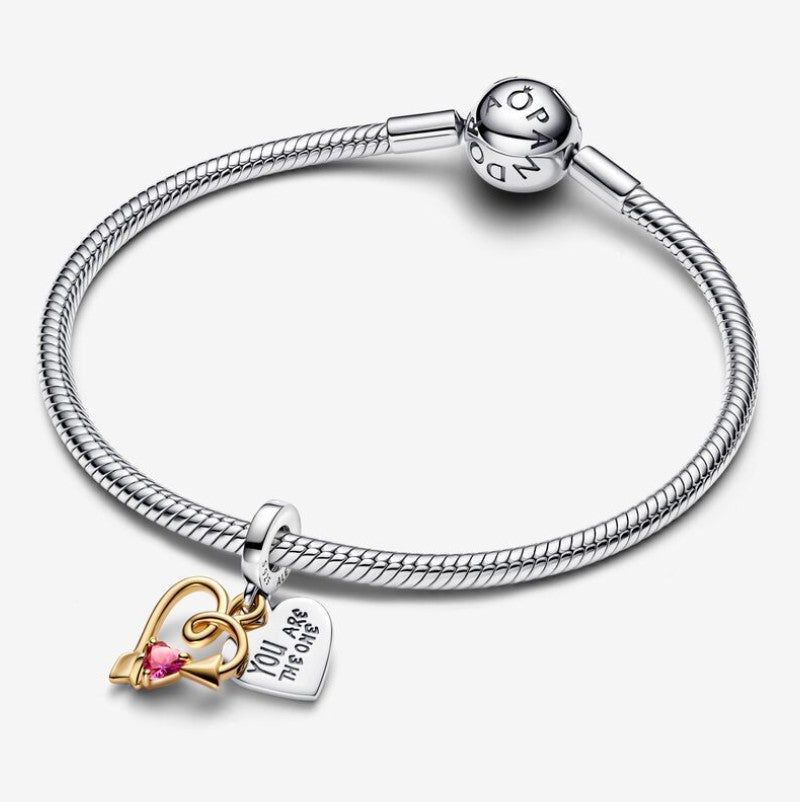 Charm Pendente Cuore con Freccia da incidere