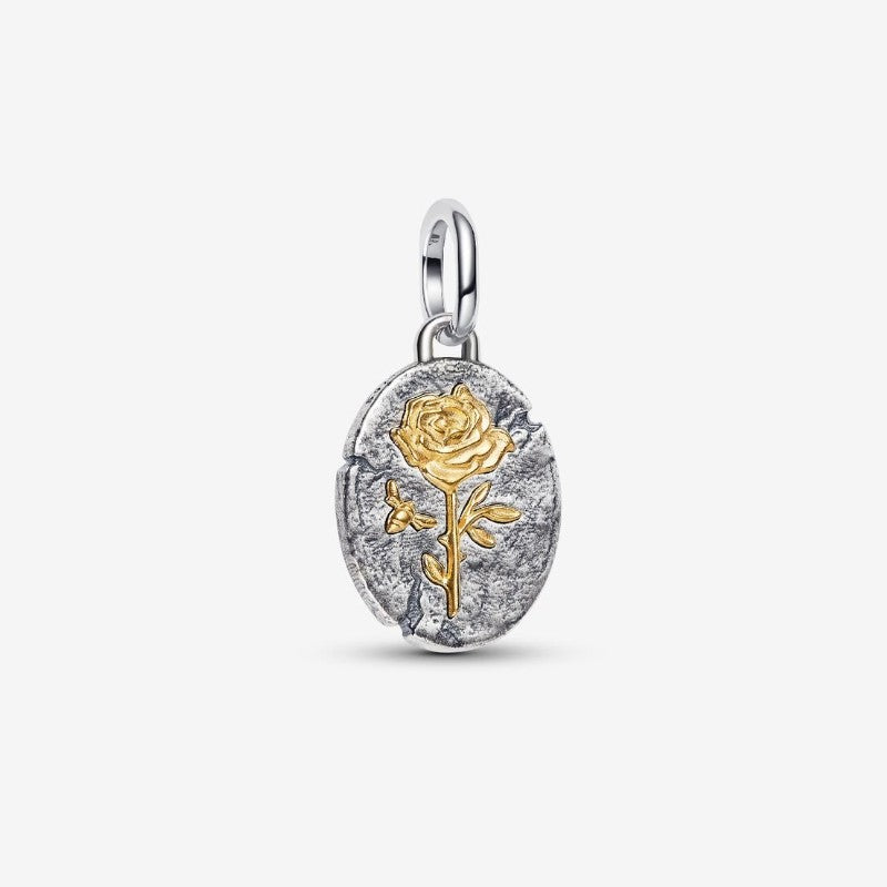 Charm Medallion Rosa "Rosa Inter Spinas Crescit"