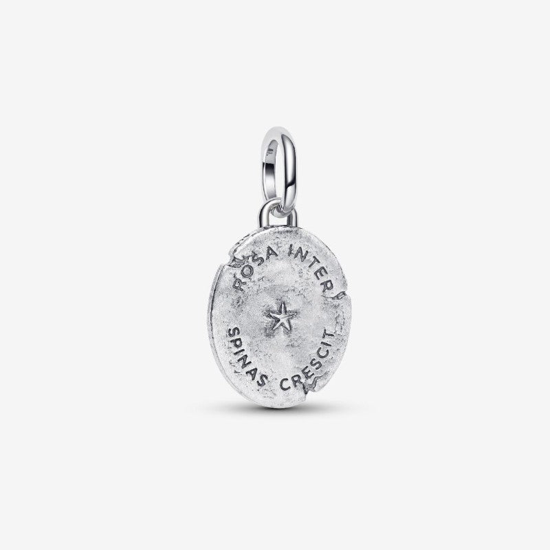 Charm Medallion Rosa "Rosa Inter Spinas Crescit"