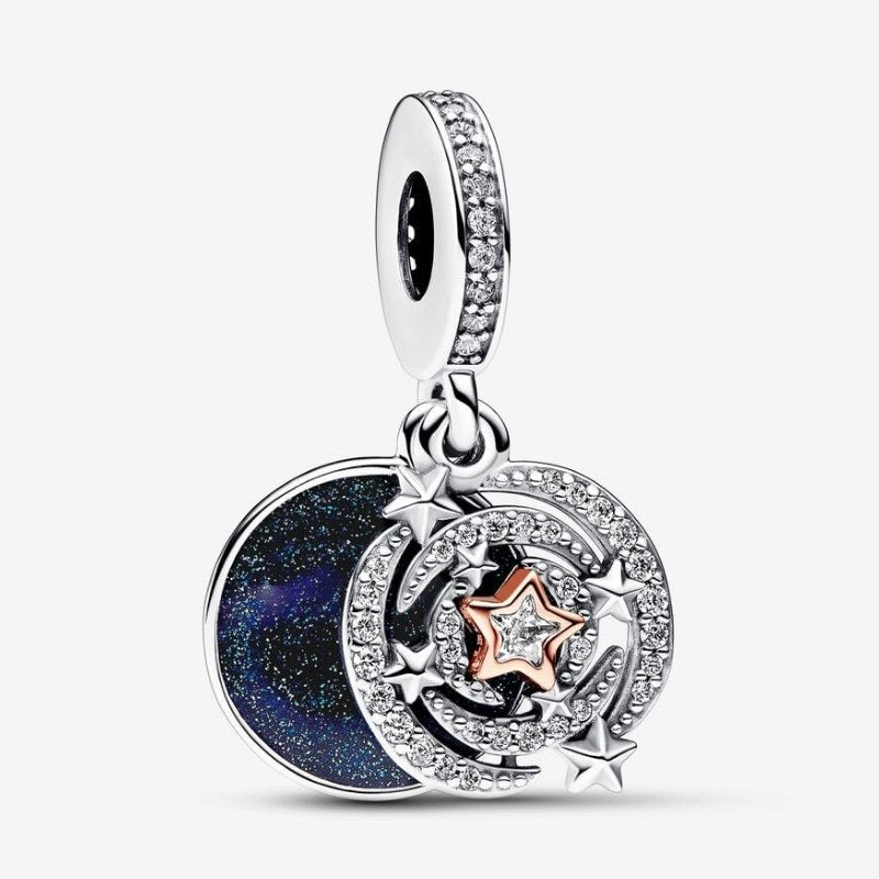 Charm Pendente Cielo con Stelle Cadenti