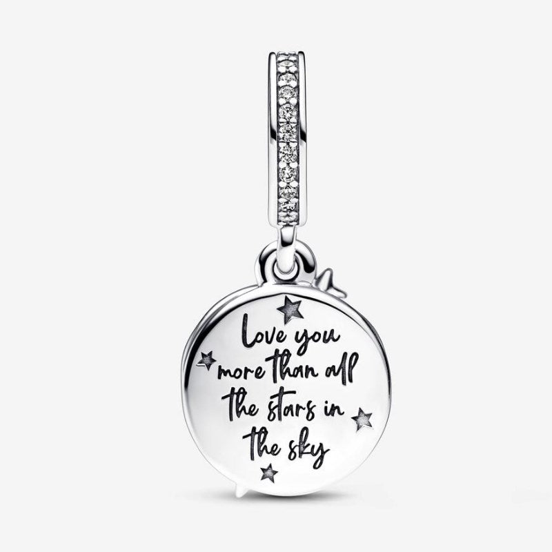 Charm Pendente Cielo con Stelle Cadenti