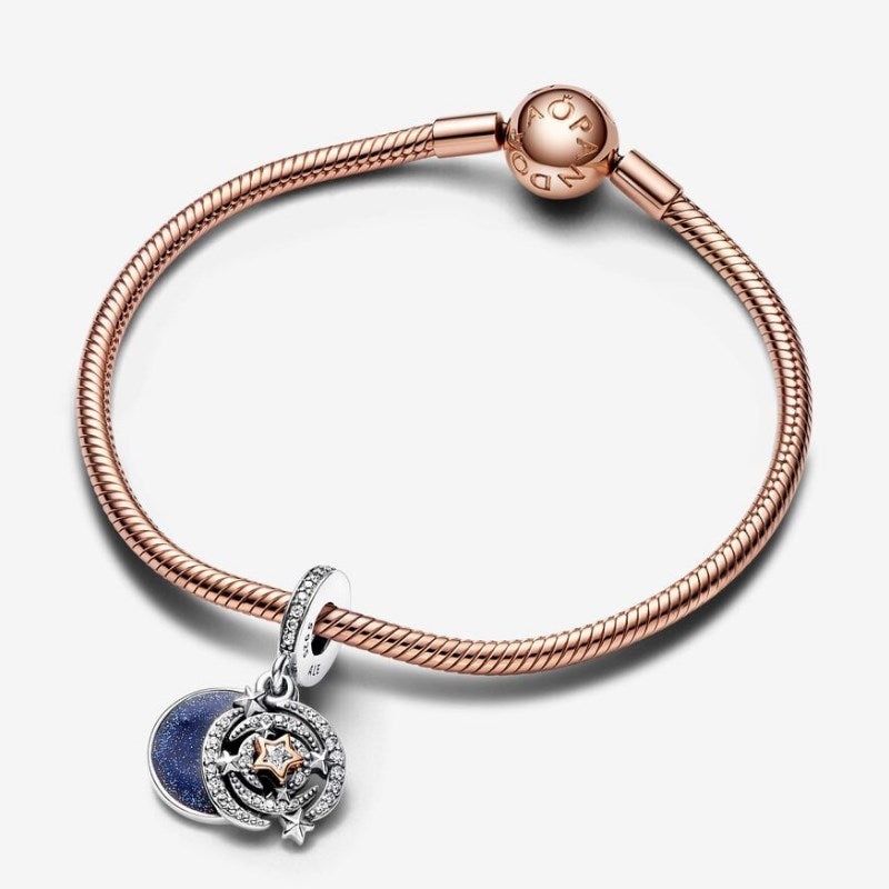 Charm Pendente Cielo con Stelle Cadenti