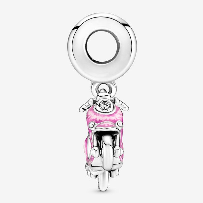 Charm colgante scooter rosa