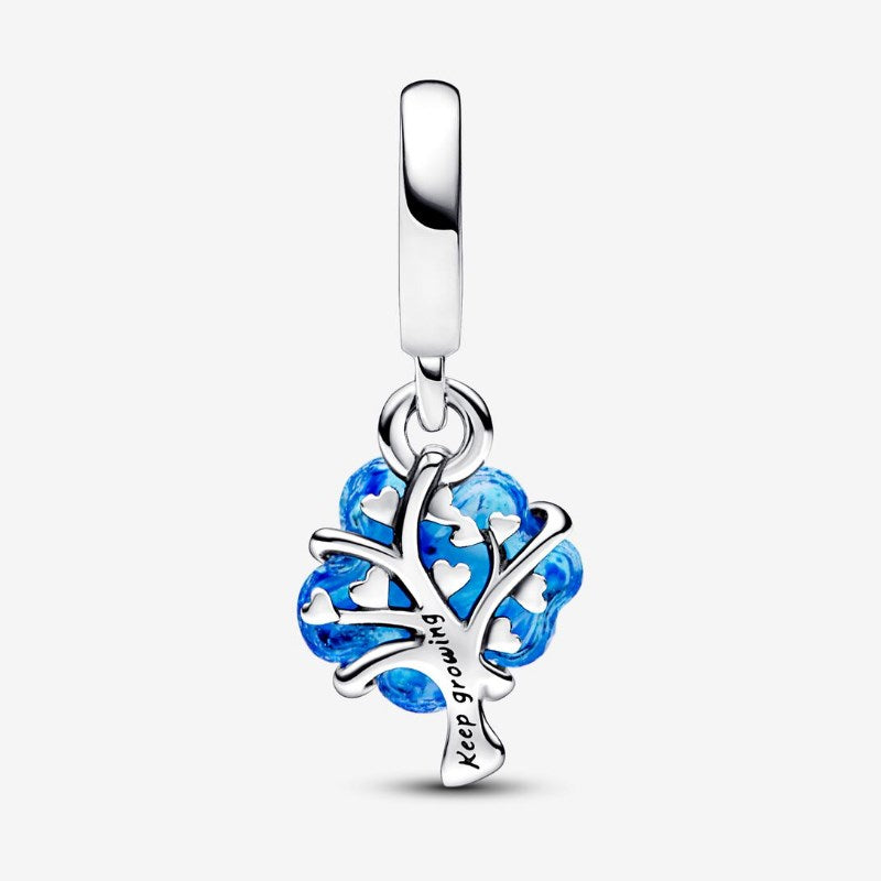 Charm Albero della Vita Vetro di Murano Blu
