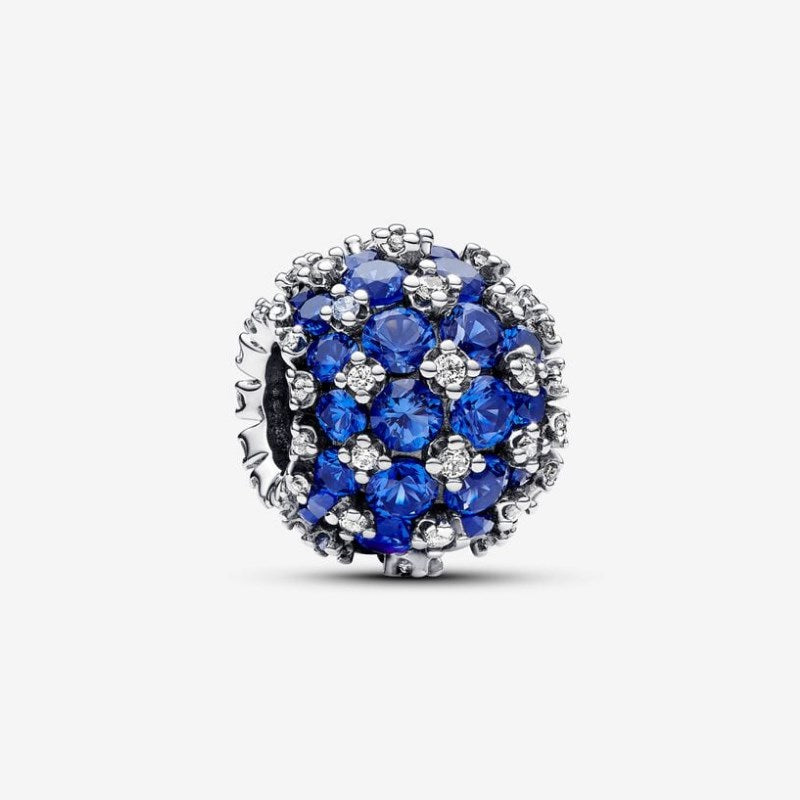 Pavè Charm with Blue Luminous Stones