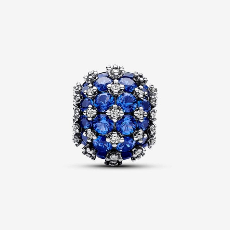 Pavè Charm with Blue Luminous Stones