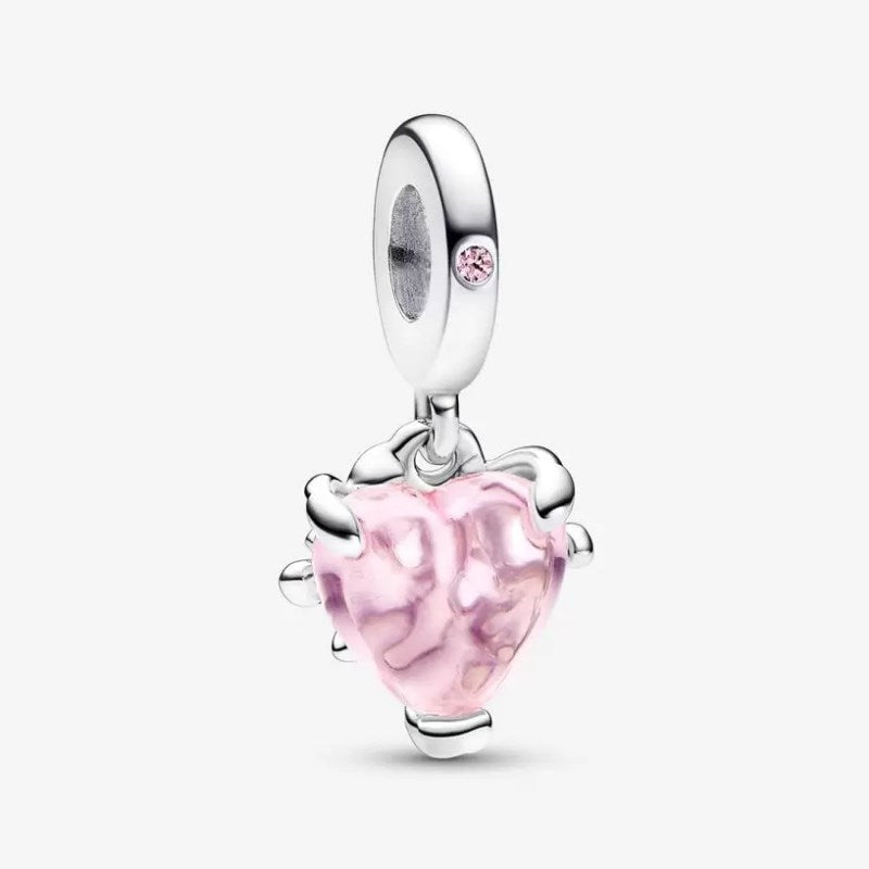 Charm colgante de árbol genealógico rosa
