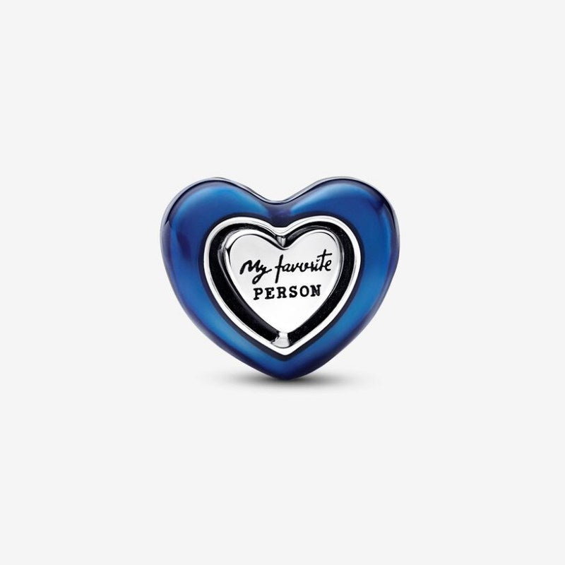 Charm Cuore Blu Girevole