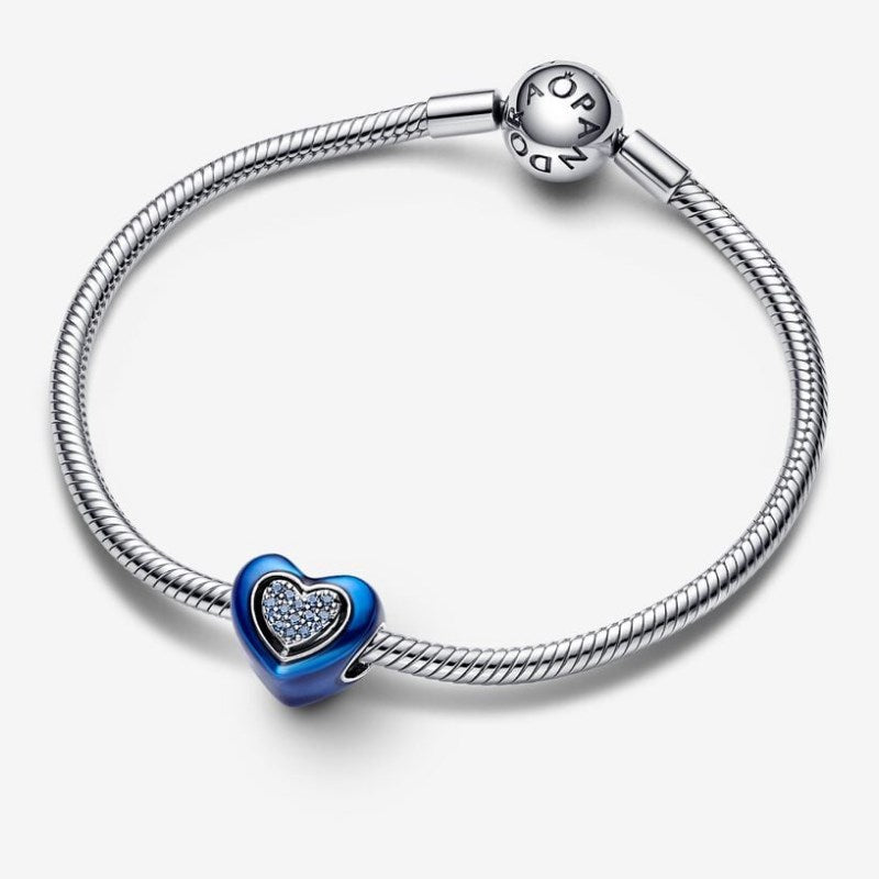 Charm Cuore Blu Girevole