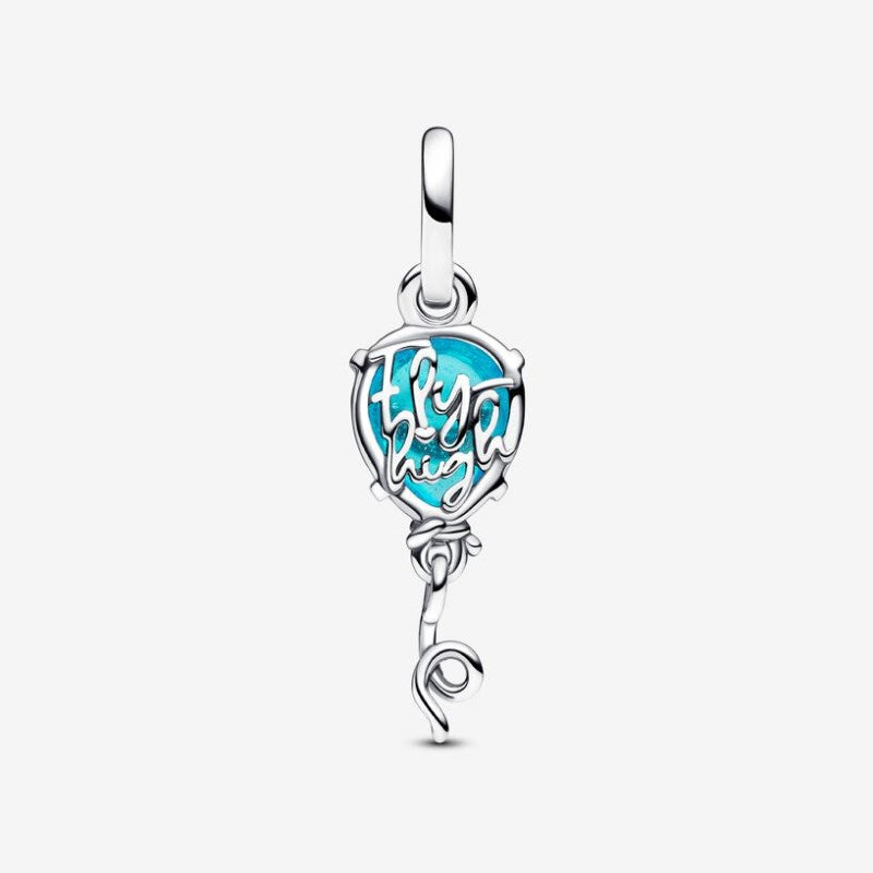 Charm Pendente Palloncino Blu Vetro di Murano