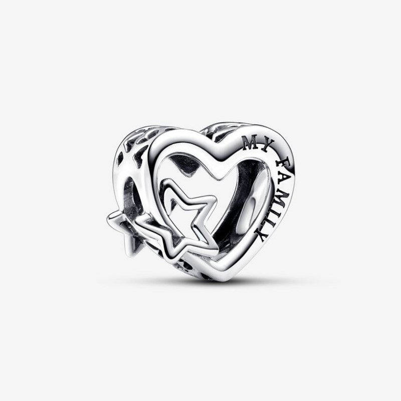 Charm Openwork Cuore con Stella