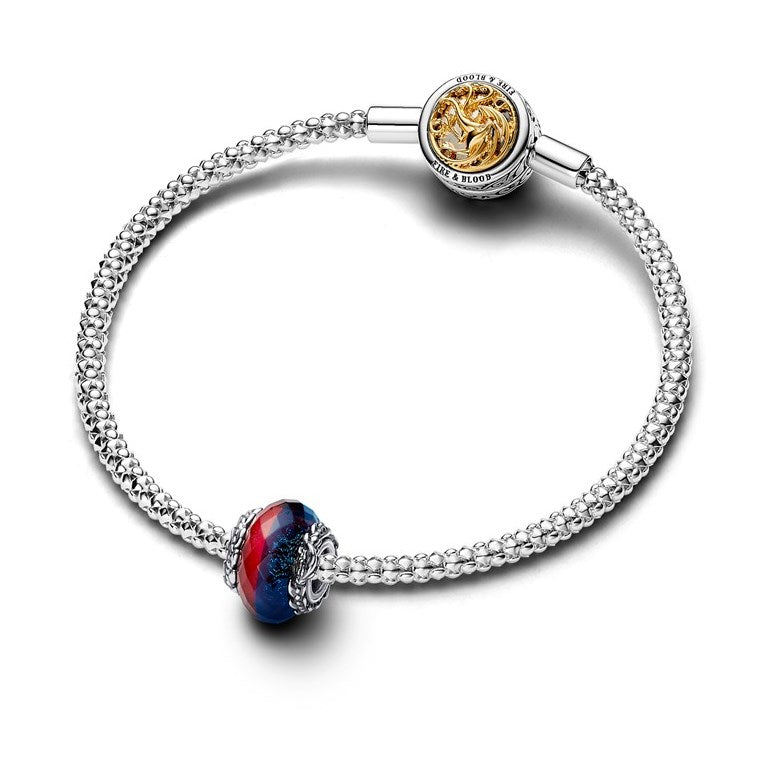 Charm Il Trono di Spade Vetro di Murano Ghiaccio e Fuoco