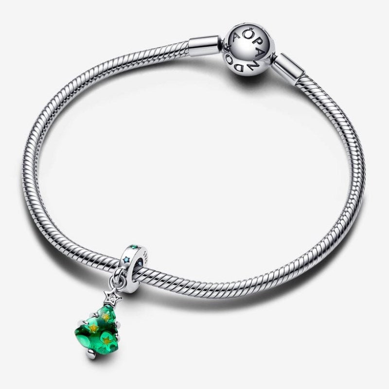 Charm Pendente Albero di Natale con Stelle
