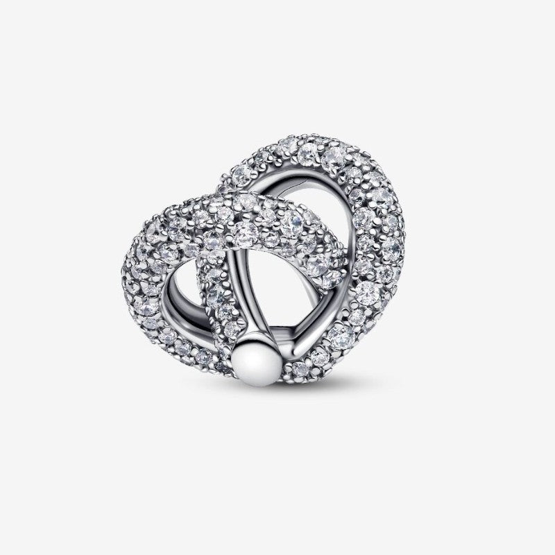 Charm Cuore Nodo Infinito e Pavè