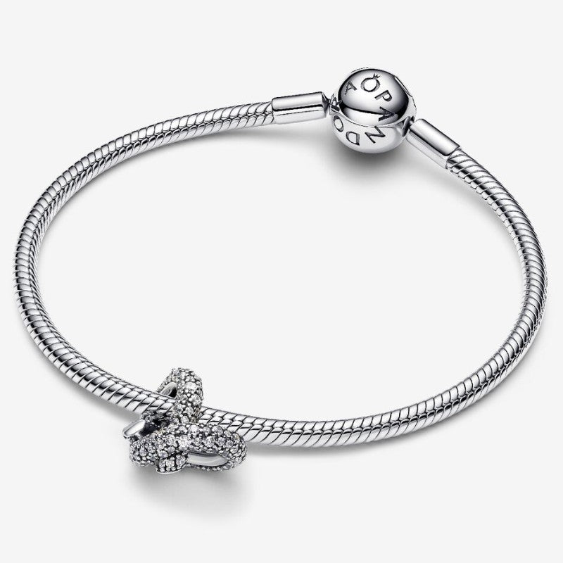 Charm Cuore Nodo Infinito e Pavè