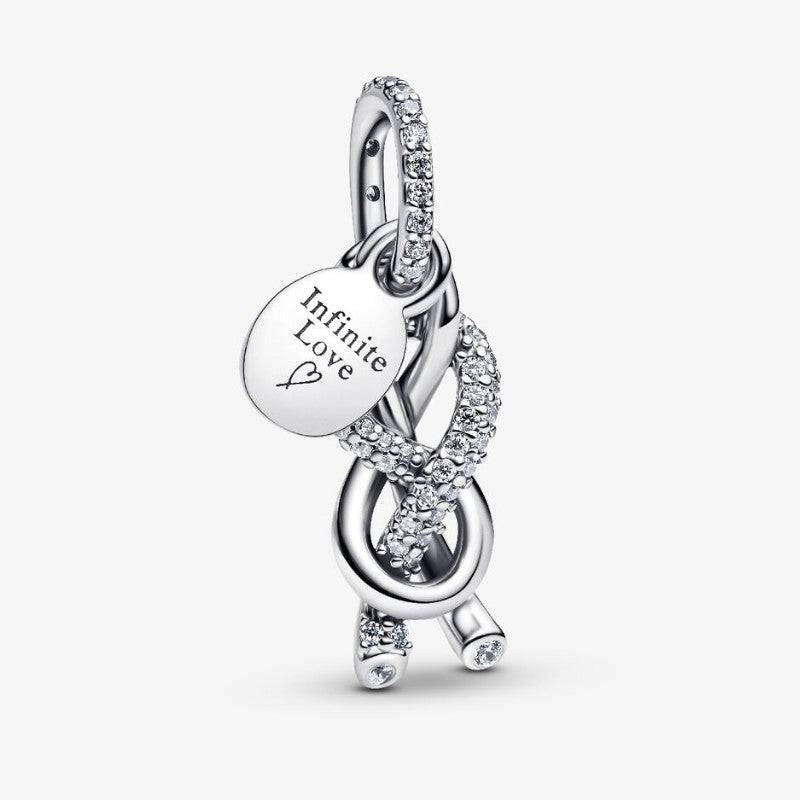 Charm Pendente Nodo Infinito e Pavè