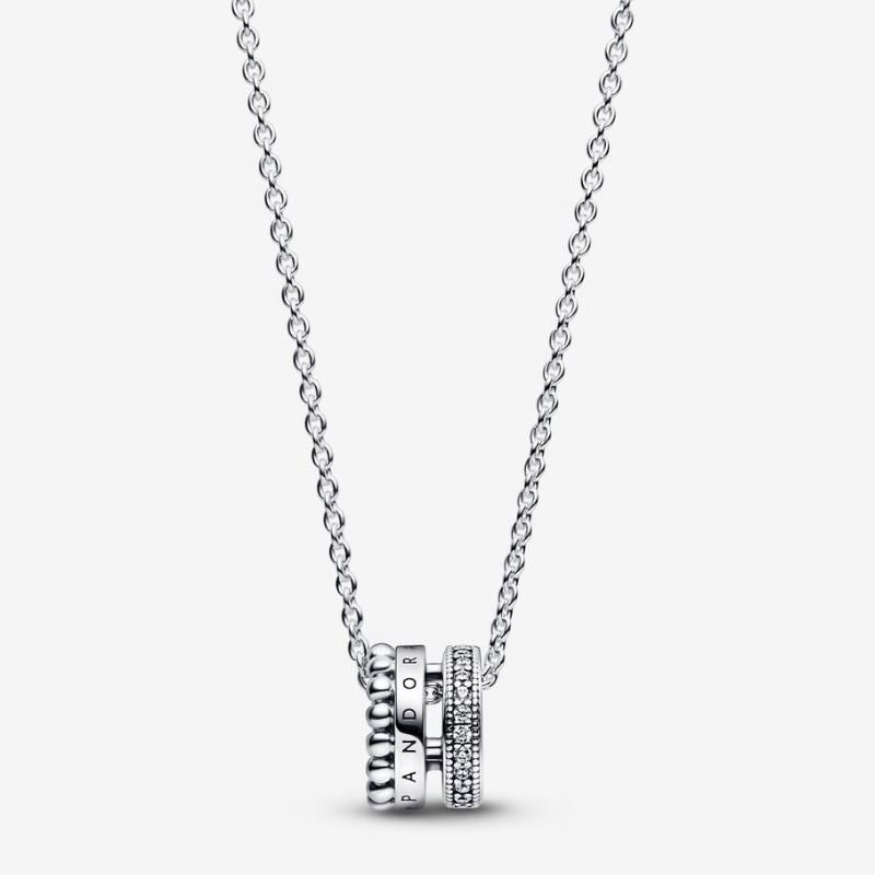 Collana con Logo, Pavé e Sfere