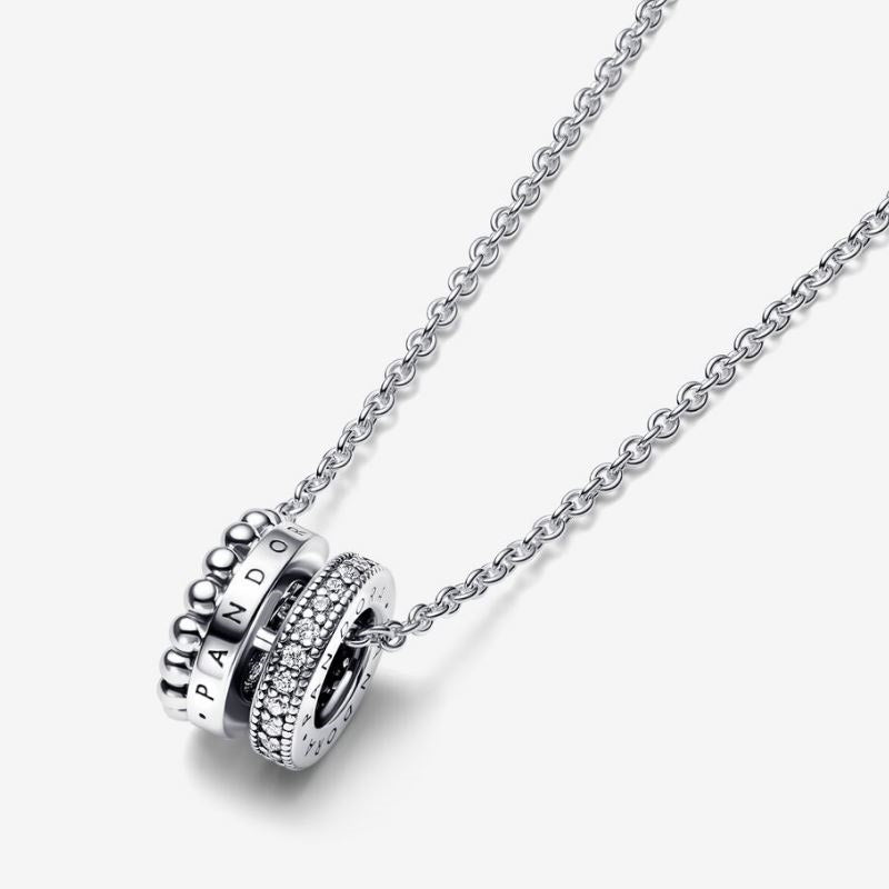 Collana con Logo, Pavé e Sfere