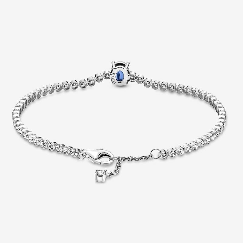 Pulsera Tenis con Piedra Azul