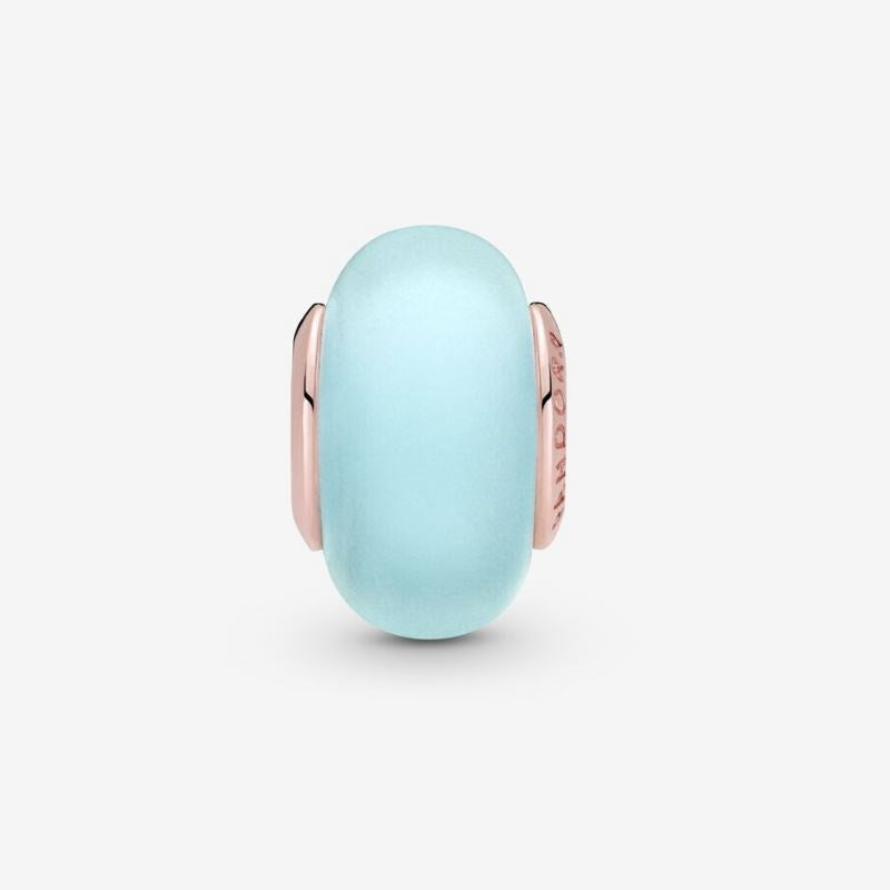 Charm in Opaque Blue Murano Glass