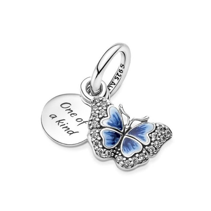 Blue Butterfly Pendant Charm
