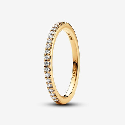 Anello Pavè Fascia Sottile