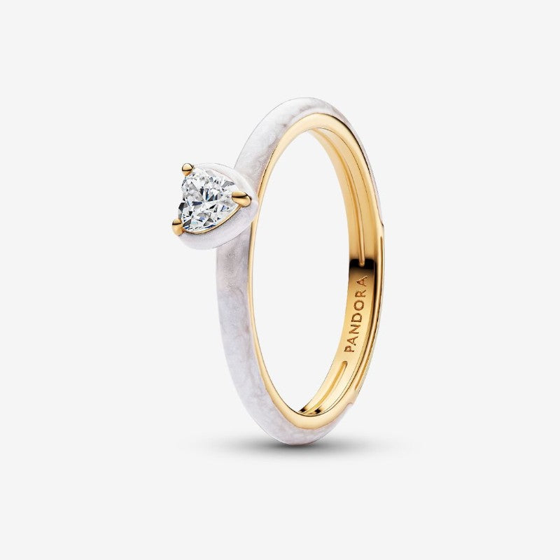 Anello White Chakra Heart Pandora ME