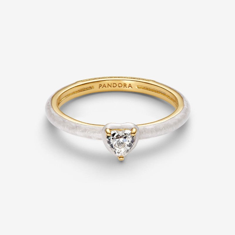 Anello White Chakra Heart Pandora ME
