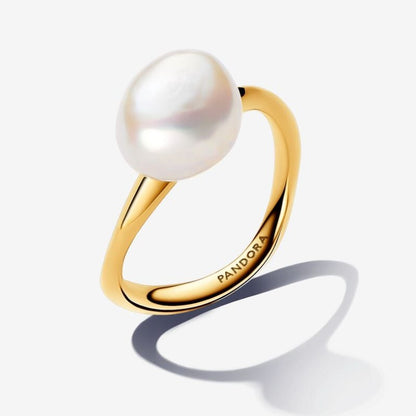 Anello Perla Barocca d’Acqua Dolce Coltivata