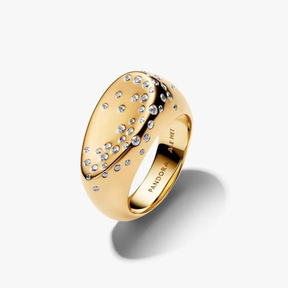 Anello Sigillo Grande con Pietre Luminose