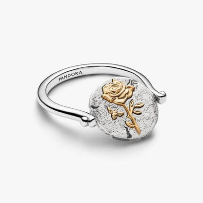 Anello Medallion Rosa "Rosa Inter Spinas Crescit" Reversibile