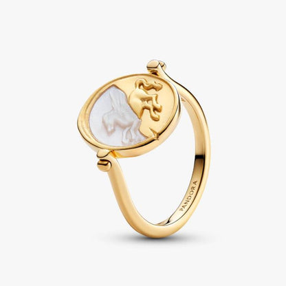 Anello Medallion Pegaso "Ex Animo" Reversibile