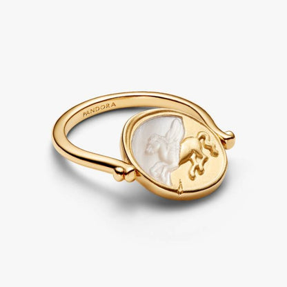 Anello Medallion Pegaso "Ex Animo" Reversibile
