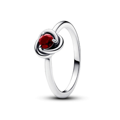 Anello Cerchio Eterno Rosso Scuro Gennaio
