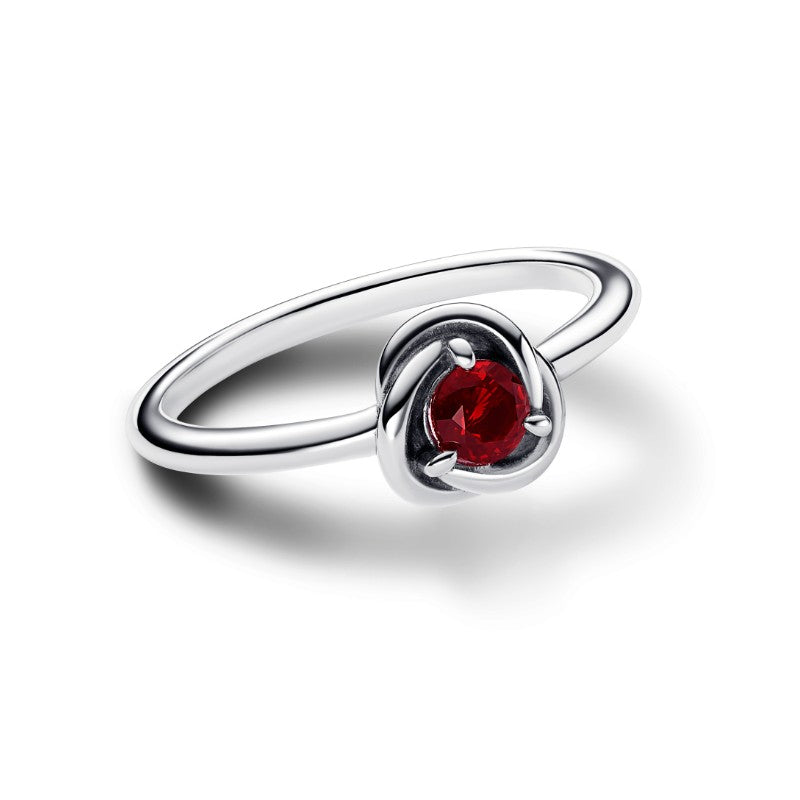 Anello Cerchio Eterno Rosso Scuro Gennaio