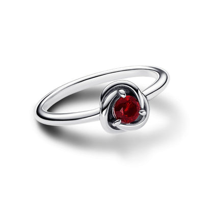 Anello Cerchio Eterno Rosso Scuro Gennaio