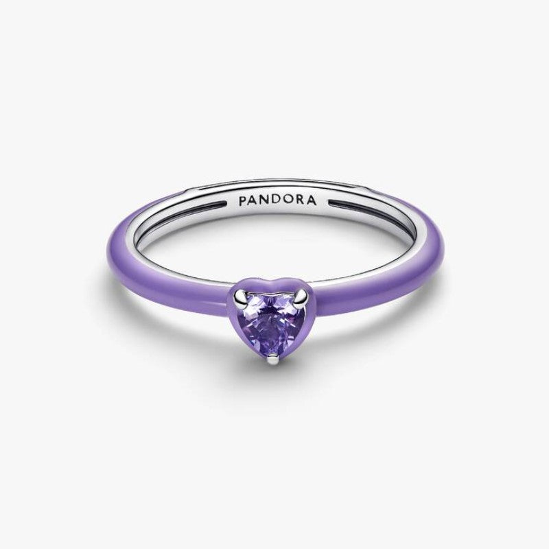 Anello Viola Chakra Heart Pandora ME